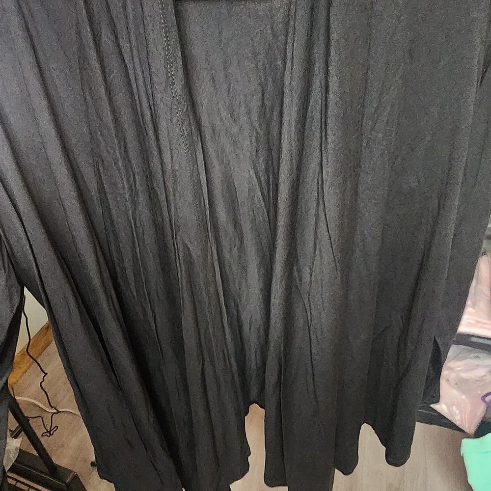 Collection B Charcoal Open Front Cardigan